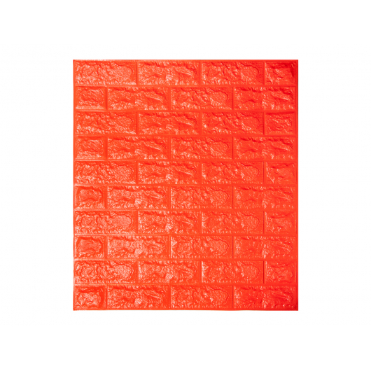 3D панель на клейкій основі «Цегла» 7 мм #7 помаранчева - интернет-магазин tricolor.com.ua