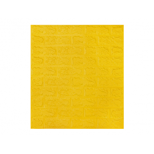 3D панель на клейкій основі «Цегла» 7 мм #10 жовта - интернет-магазин tricolor.com.ua