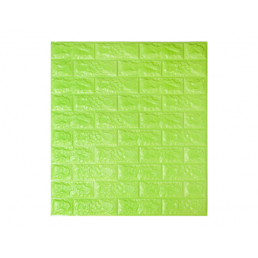 3D панель на клейкій основі «Цегла» 7 мм #13 зелена - интернет-магазин tricolor.com.ua