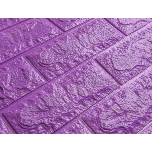 3D панель на клейкій основі «Цегла» 7 мм #16 фіолетова - изображение 2 - интернет-магазин tricolor.com.ua