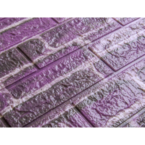 Самоклеящаяся декоративная 3D панель «Екатеринославский кирпич» #41 фиолетовая - изображение 2 - интернет-магазин tricolor.com.ua
