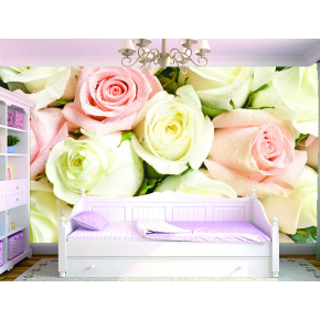 Фотообои Lux Design #2 Розы бело-розовые - изображение 2 - интернет-магазин tricolor.com.ua