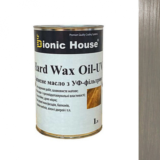 Масло для дерева Bionic House Hard Wax Oil - UV з твердим воском і УФ-захистом Грей - интернет-магазин tricolor.com.ua