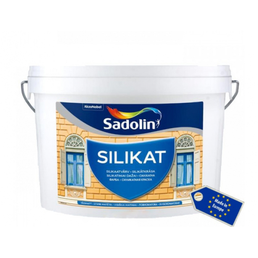 Фарба Sadolin Silikat для фасаду силікатна біла глубокоматова