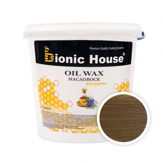 Олія-віск для дерева з бджолиним воском Bionic House у кольорі Горіх - интернет-магазин tricolor.com.ua