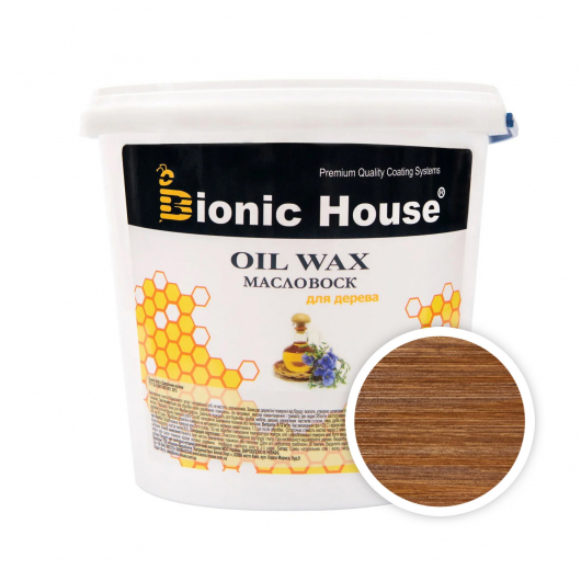 Олія-віск для дерева з бджолиним воском Bionic House у кольорі Мигдаль - интернет-магазин tricolor.com.ua