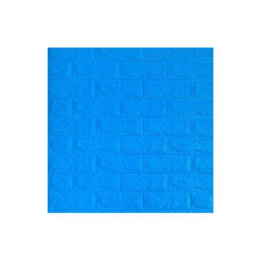 3D панель на клейкій основі «Цегла» 7 мм #3 синя