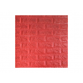 Самоклеящаяся декоративная 3D панель «Кирпич» 7 мм #8 красная