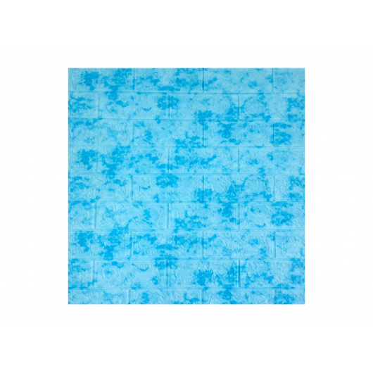 Самоклеящаяся декоративная 3D панель «Мрамор» #65 голубая