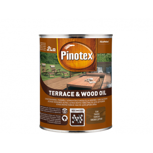 Масло для дерева Pinotex Terrace & Wood Oil атмосферостійка - интернет-магазин tricolor.com.ua