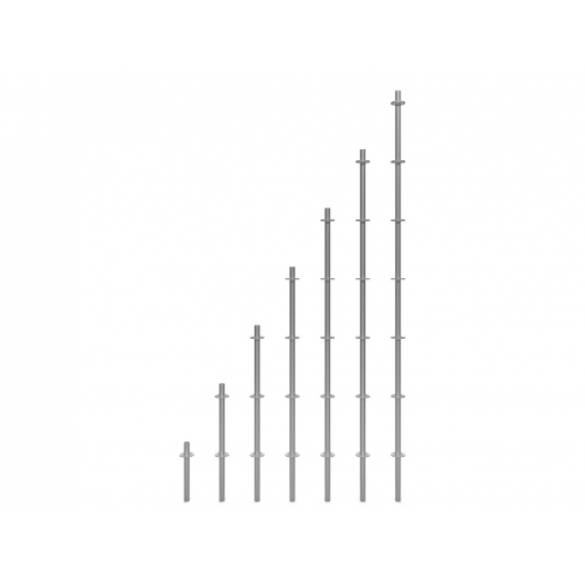 Стойка 0,5 м 1 фланец Пионер леса модульные - интернет-магазин tricolor.com.ua