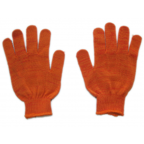 Перчатки трикотажные Бук с ПВХ точкой 8412 оранжевые - изображение 3 - интернет-магазин tricolor.com.ua