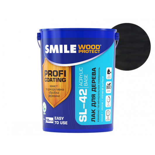 Лак акриловий Smile Wood Protec SL-42 Чорне дерево глянсовий